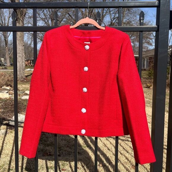 J Crew Tweed Lady Jacket with Jewel Buttons NWT - Picture 4 of 8